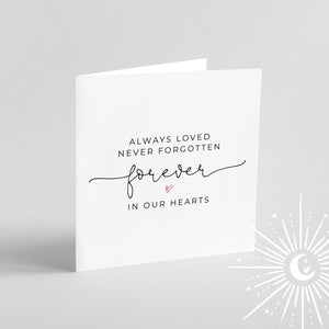 Always Loved Bereavement Greeting Card