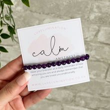 Load image into Gallery viewer, Calm Bereavement Box with Amethyst Crystal Bracelet
