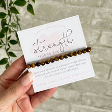 Load image into Gallery viewer, Strength Bereavement Box with Tigers Eye Crystal Bracelet
