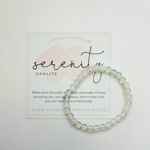 Load image into Gallery viewer, Opalite Bracelet for Serenity. Healing Crystal, Gemstone Stacking Bracelet, 6mm Beads
