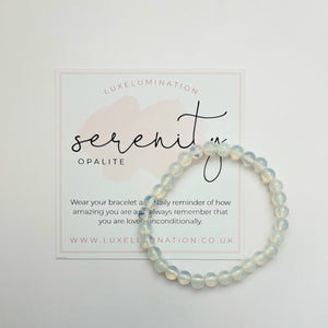 Opalite Bracelet for Serenity. Healing Crystal, Gemstone Stacking Bracelet, 6mm Beads